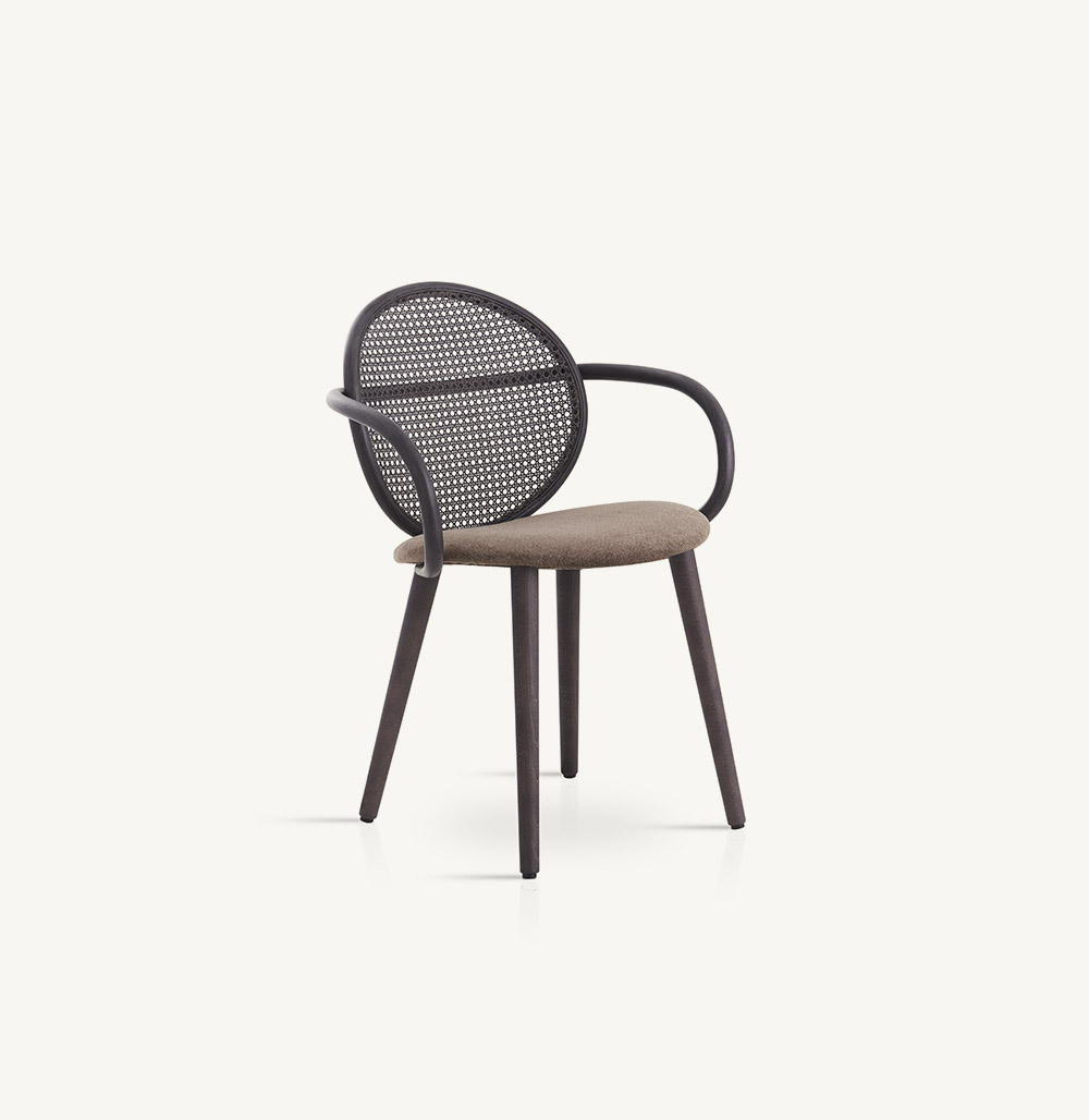 chairs - loop dining armchair with solid wood legs